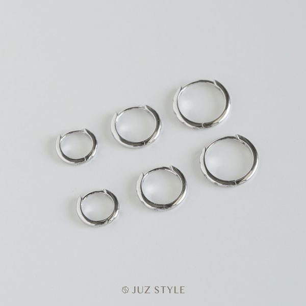  Bông tai bạc Cz hoop 