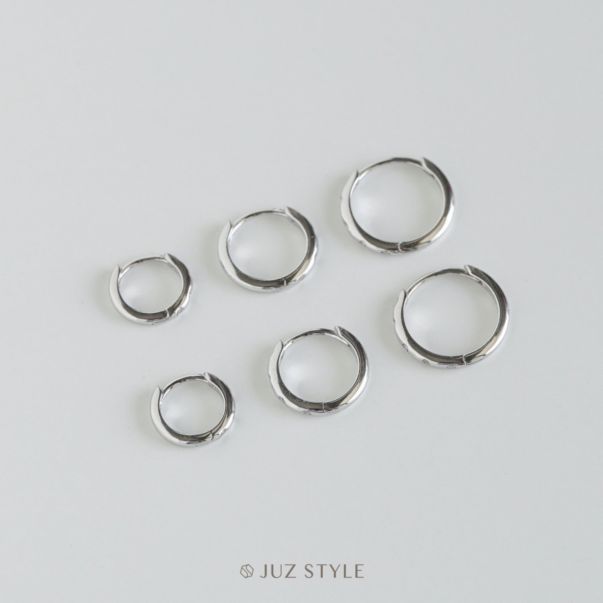  Bông tai bạc Cz hoop 