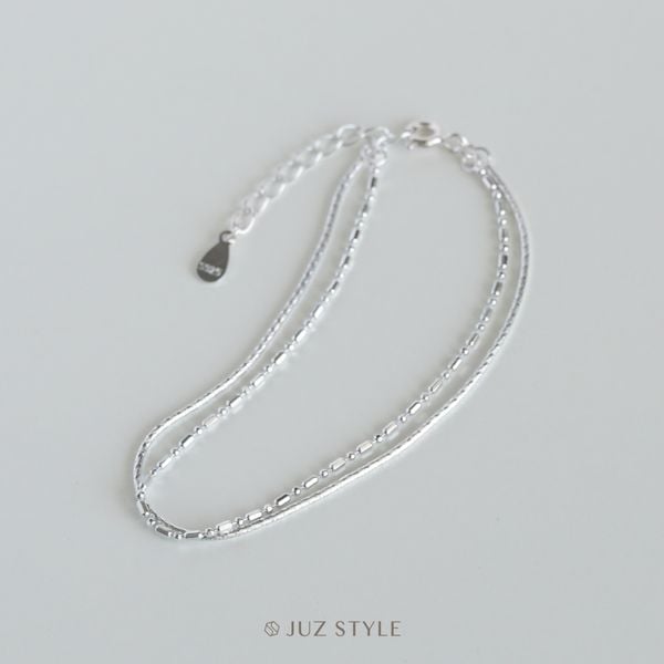  Lắc tay bạc two-chain 