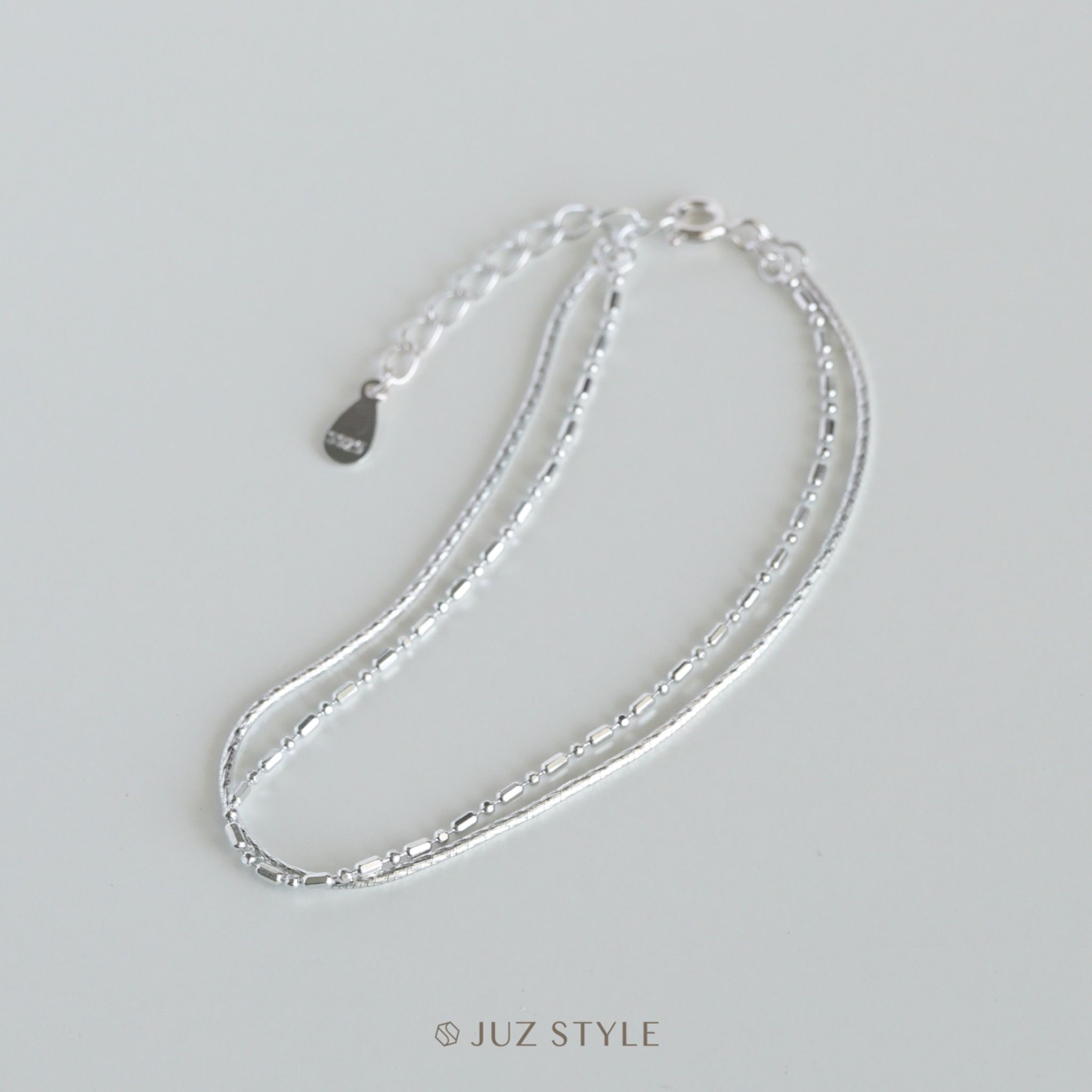  Lắc tay bạc two-chain 