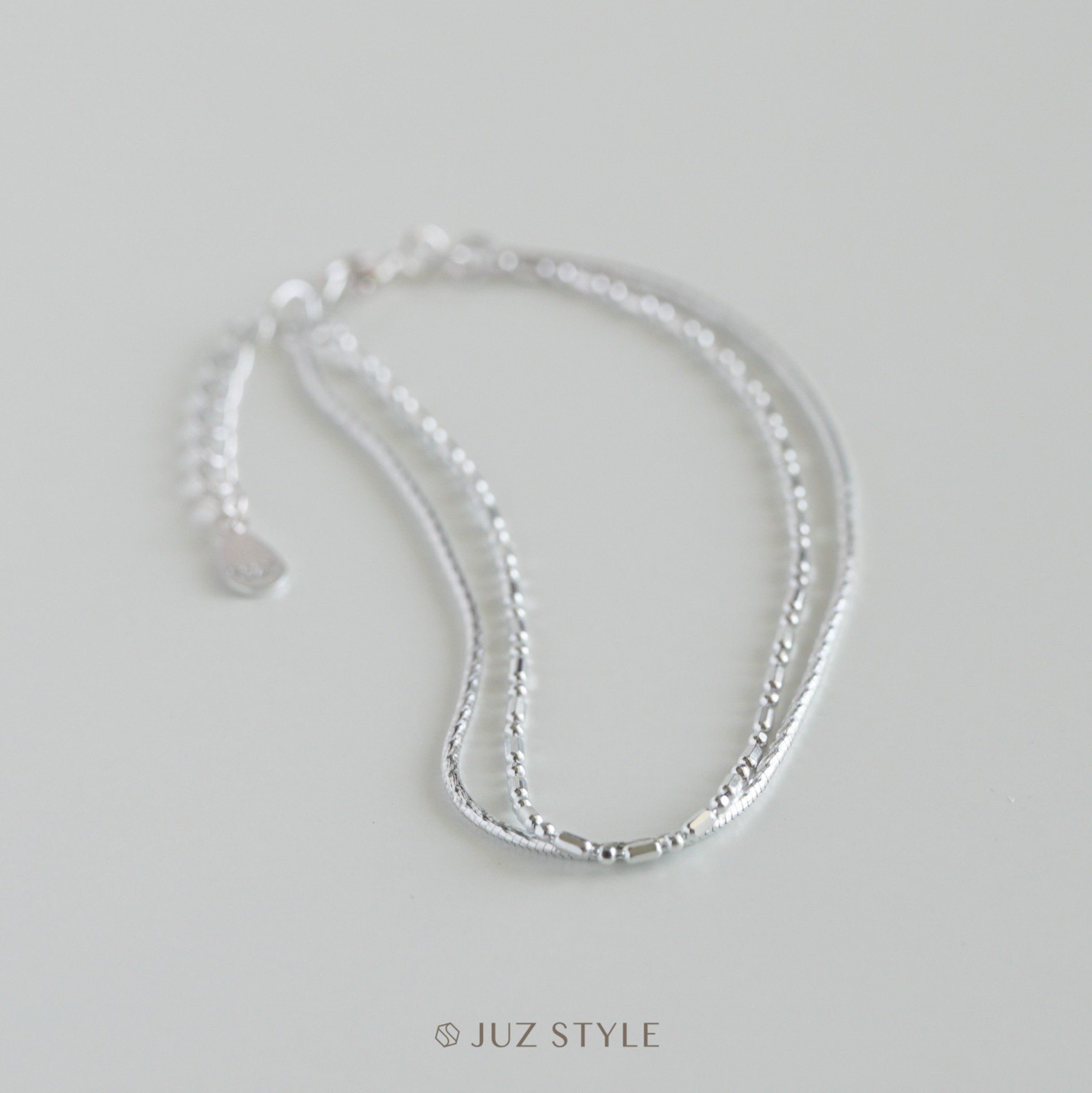  Lắc tay bạc two-chain 