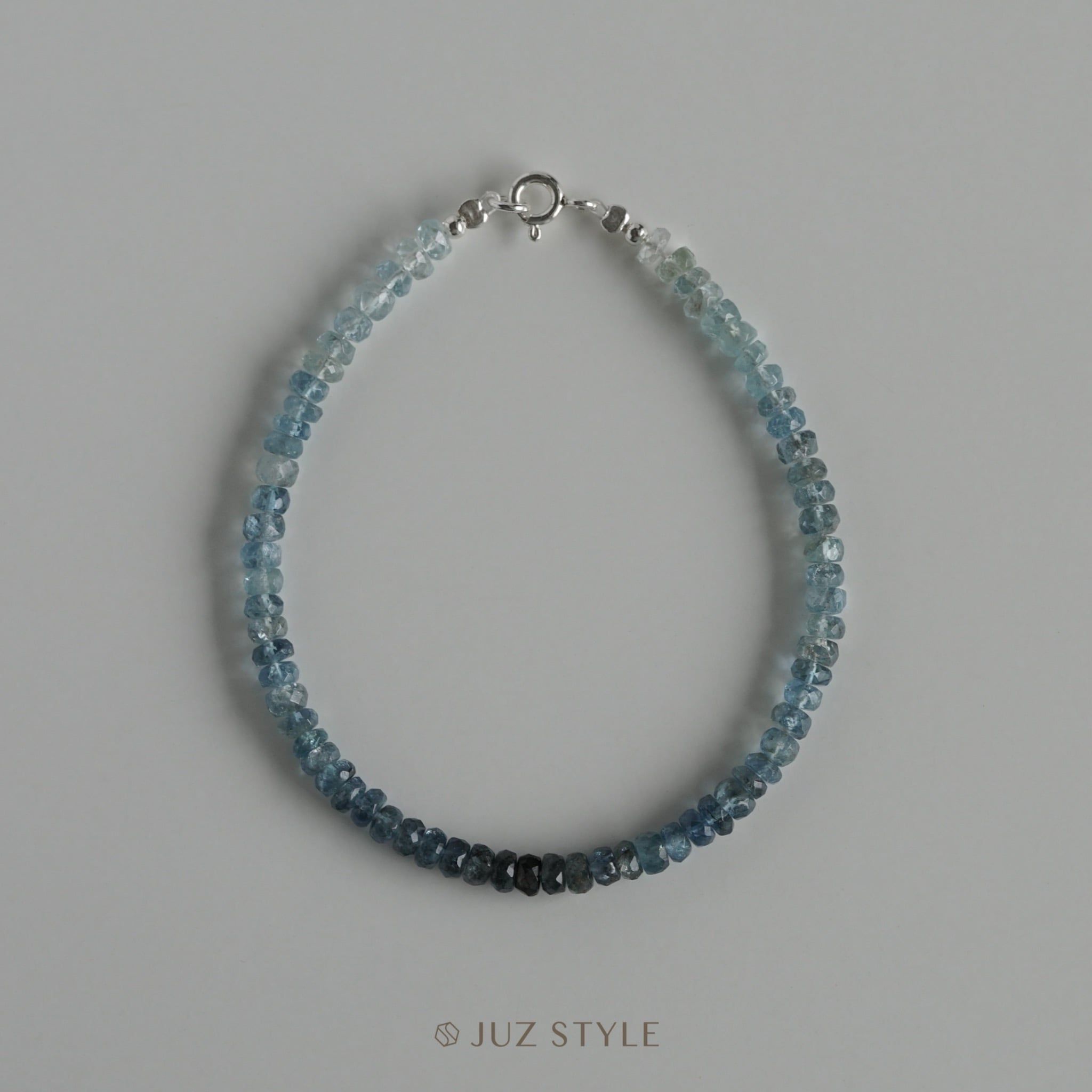  Vòng tay đá Ombré Aquamarine 3.3-3.6mm 