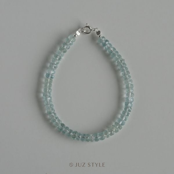  Vòng tay đá Aquamarine Premium 4.3-4.5mm 