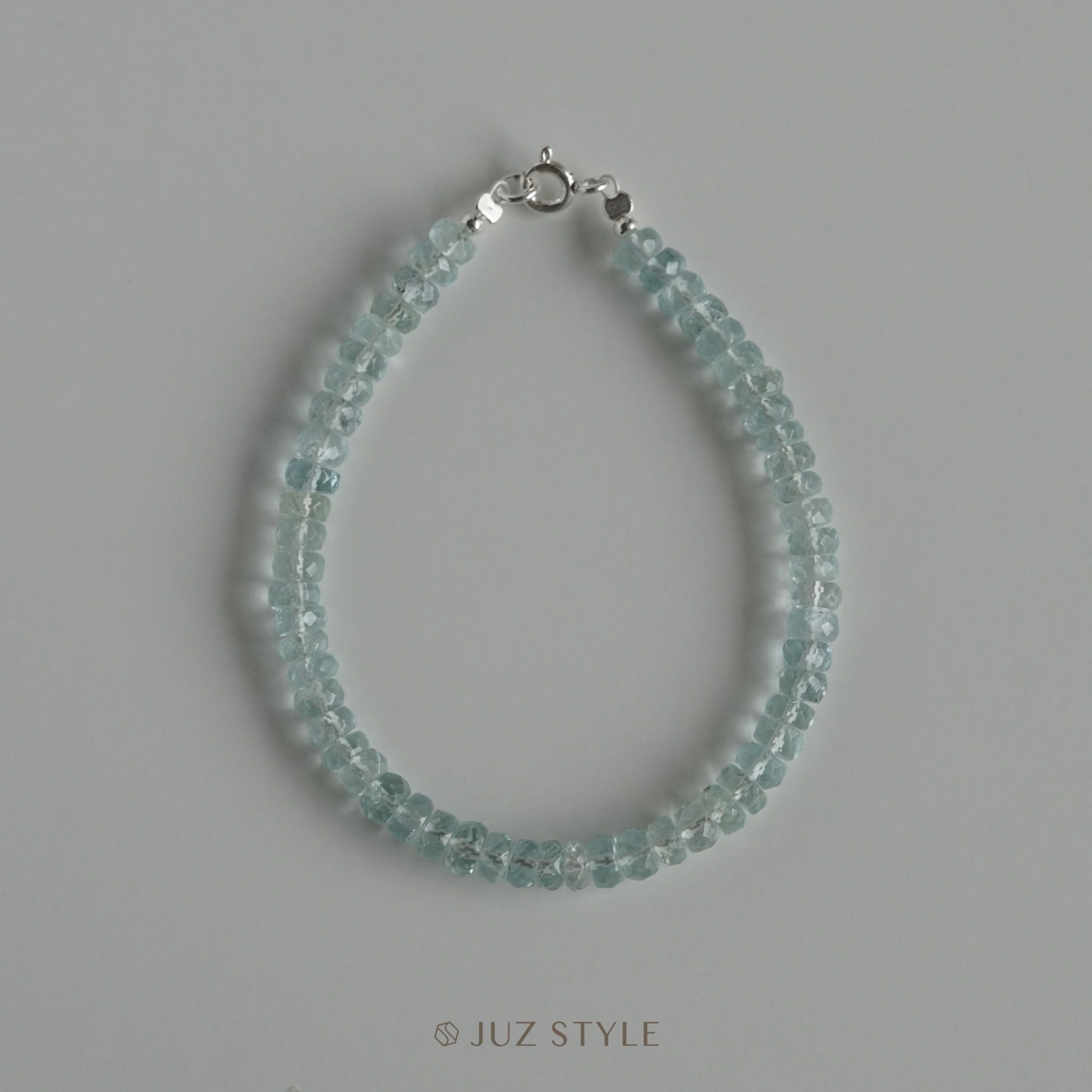 Vòng tay đá Aquamarine Premium 4.3-4.5mm 