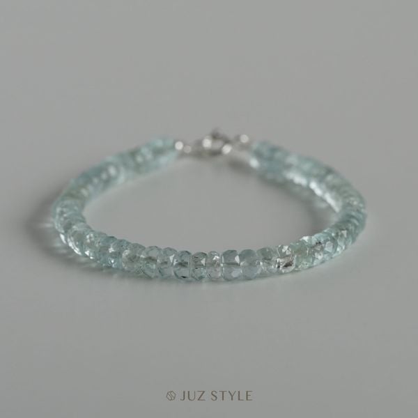  Vòng tay đá Aquamarine Premium 4.3-4.5mm 