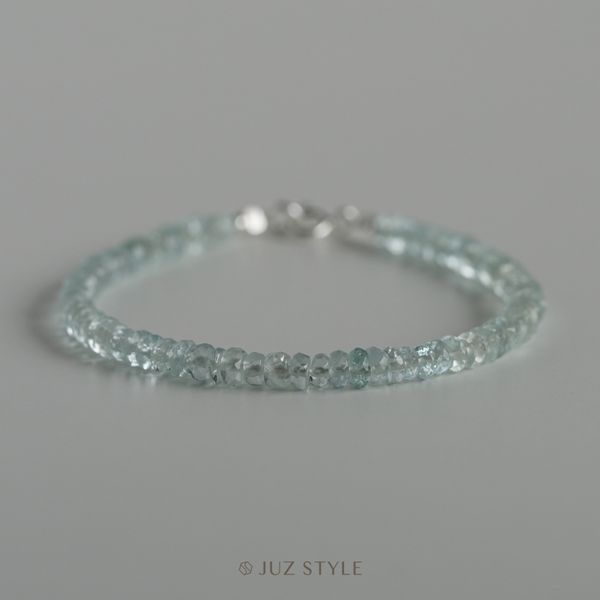  Vòng tay đá Aquamarine Premium 3.2-3.8mm 