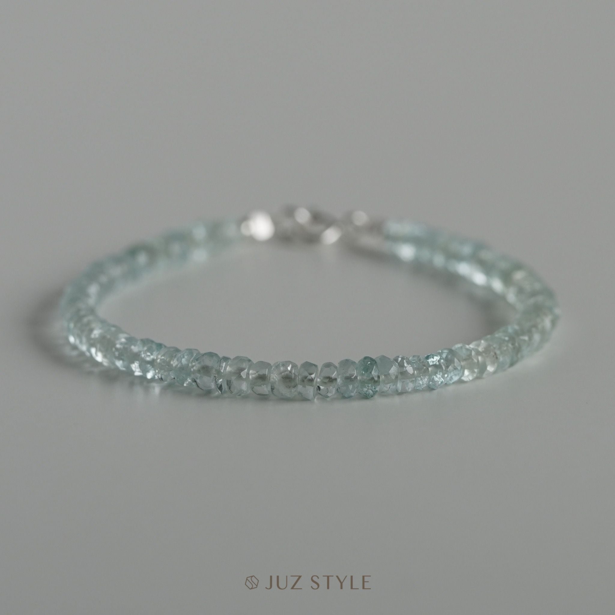  Vòng tay đá Aquamarine Premium 3.2-3.8mm 