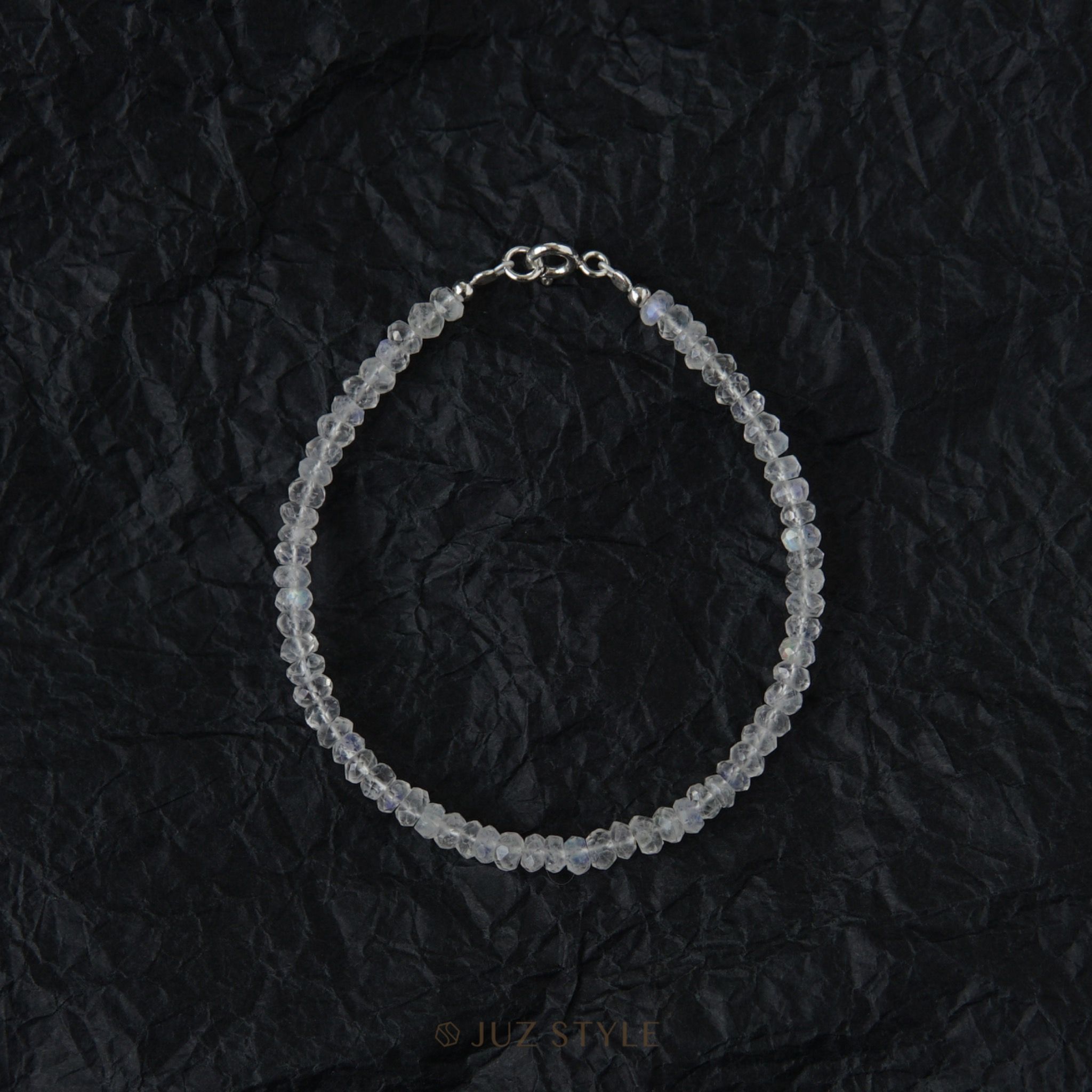  Vòng tay đá Rainbow moonstone 3.3~3.6mm 