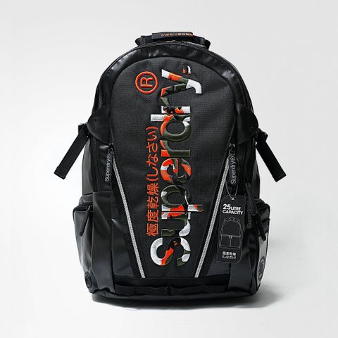 Flower Camouflage Logo Tarp Backpack Black