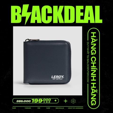 Leroy by Leroylab Zip Bifold Wallet Navy