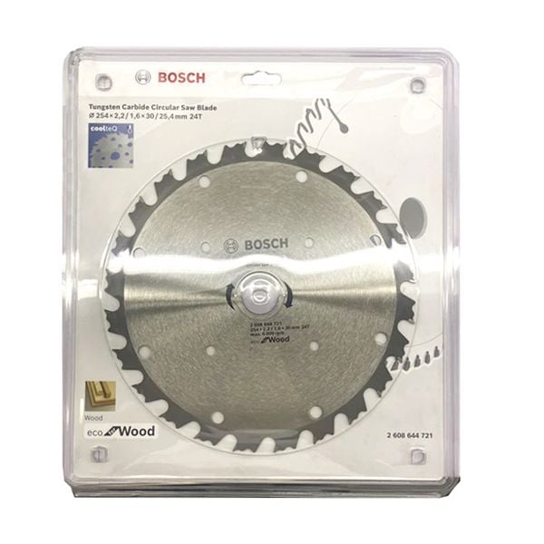 Lưỡi cưa gỗ Bosch Eco for Wood 254mm T24 (2608644721) - Chính hãng - hình ảnh sản phẩm thực tế 1