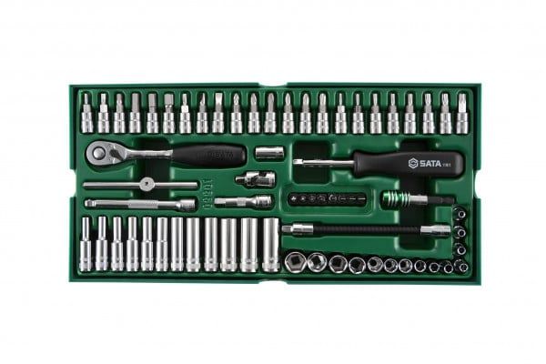 Bộ Đầu Tuýp 66 Chi Tiết 1/4" Sata 09901 – Đầy Đủ Đầu Tuýp, Mũi Vít Và Phụ Kiện Chuyên Nghiệp - hình ảnh sản phẩm thực tế 1