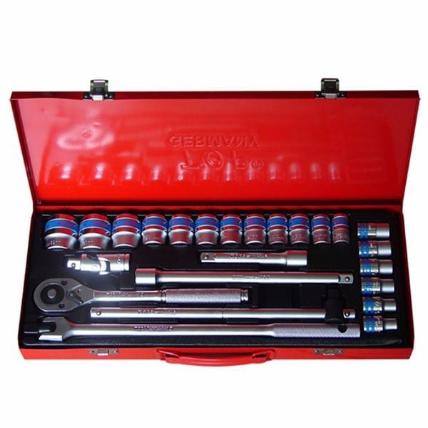 1/2" Bộ tuýp 24 cái hệ mét TOP KW-S424D-1 - hình ảnh sản phẩm thực tế 1