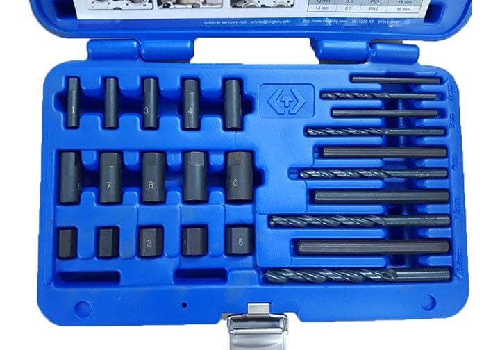 Bộ taro lấy bu lông ốc vít gãy 25 món Kingtony 11225SQ - hình ảnh sản phẩm thực tế 1
