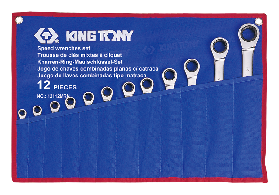 Bộ cờ lê vòng miệng tư động 12 cái Kingtony 12112MRN - hình ảnh sản phẩm thực tế 1