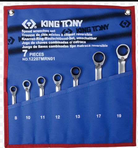 Bộ vòng miệng tự động 7 chi tiết 8-19mm Kingtony - hình ảnh sản phẩm thực tế 1