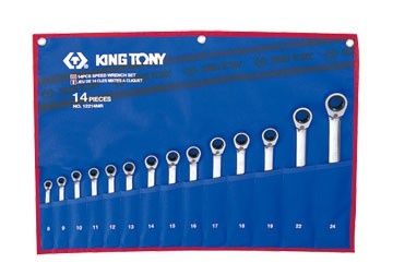 Bộ cờ lê vòng miệng tự lắc 8-24mm Kingtony 12214MRN 14 cái - hình ảnh sản phẩm thực tế 1