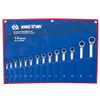 Ảnh thu nhỏ Bộ cờ lê vòng miệng tự động 14 cái hệ mét Kingtony 122A14MRN 8-24mm 1