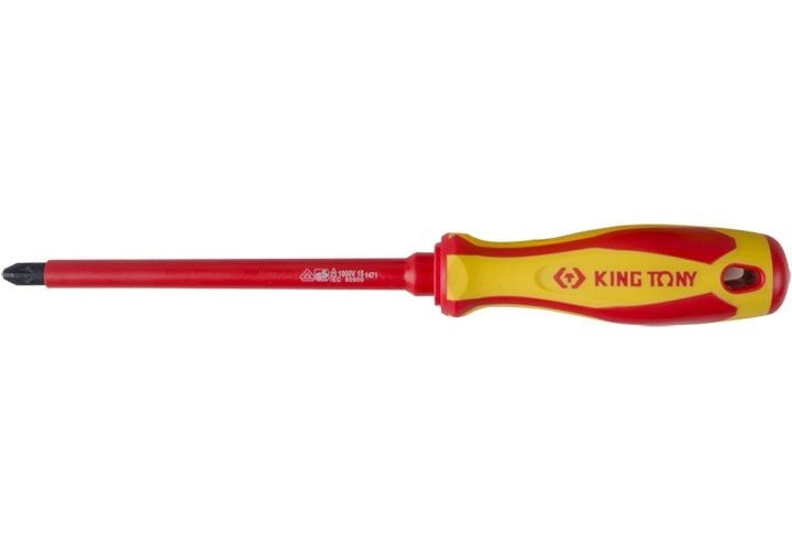 Tua vít cách điện Plus Minus 6x100mm Kingtony 147E0204 - hình ảnh sản phẩm thực tế 1