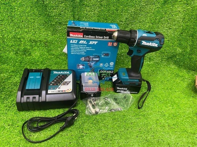 Makita DDF485Z Chính Hãng – Máy Khoan Vặn Vít Pin 18V BL, Combo 2 Pin 5.0Ah - hình ảnh sản phẩm thực tế 8
