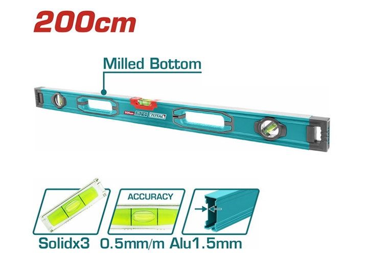 Thước thủy Total TMT220028 200cm - hình ảnh sản phẩm thực tế 1
