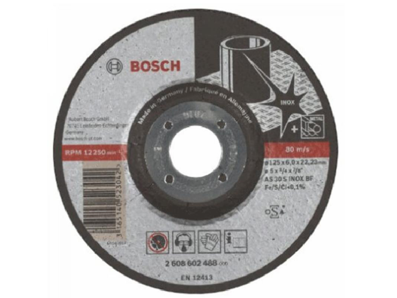 Đá mài 125x6x22.2mm (inox)  BOSCH 2608602488 - hình ảnh sản phẩm thực tế 1