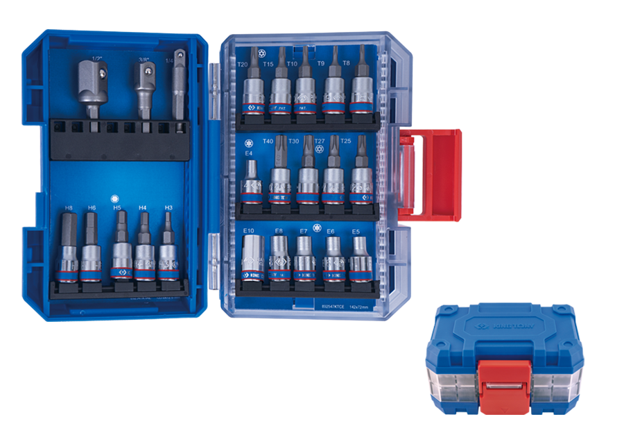 Bộ mũi vít và đầu tuýp 1/4 có 47 chi tiết Kingtony 2547MR-EB