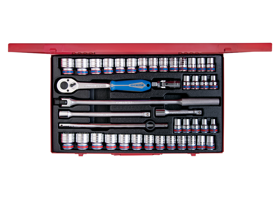 1/2'' Bộ tuýp 42 chi tiết hệ inch và hệ mét Kingtony 4042CR