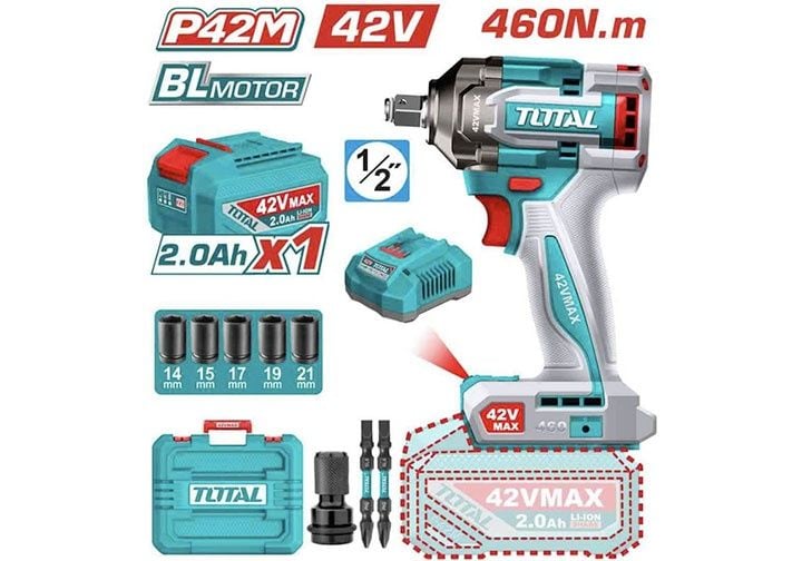 Máy Vặn Bu Lông Dùng Pin 42V Total TIWLI42461 - hình ảnh sản phẩm thực tế 1