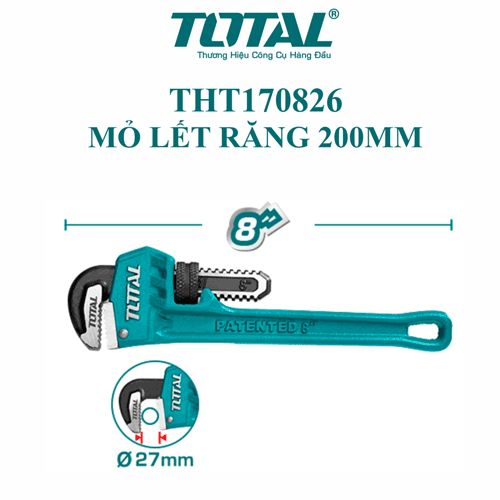 Mỏ lết răng 200mm TOTAL THT170826 - hình ảnh sản phẩm thực tế 1