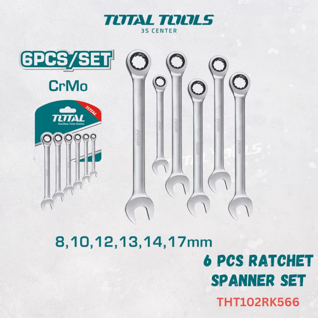 Bộ 6 Cờ lê miệng vòng 2 chiều - THT102RK566 - hình ảnh sản phẩm thực tế 1