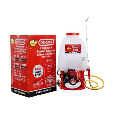 Máy Phun Thuốc Oshima 768 700W 2 Thì Chính Hãng, Bình 25 Lít