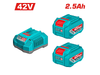 Ảnh thu nhỏ Bộ 2 Pin Lithium-ion 42V 2.5Ah, 1 Sạc 2A Total (TFBCPM25221) 1