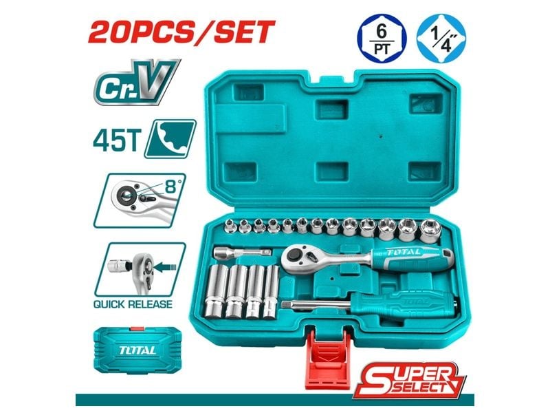 Bộ 20 đầu tuýp 1/4 inch - THT141201