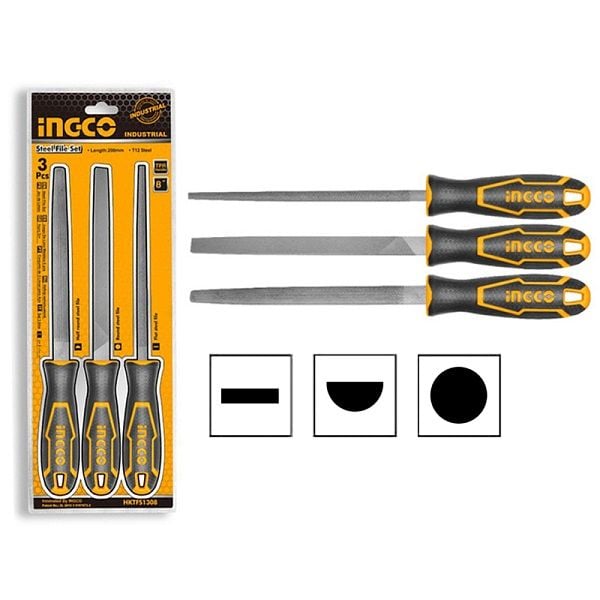 Bộ 3 giũa sắt Ingco HKTFS1308 - hình ảnh sản phẩm thực tế 1