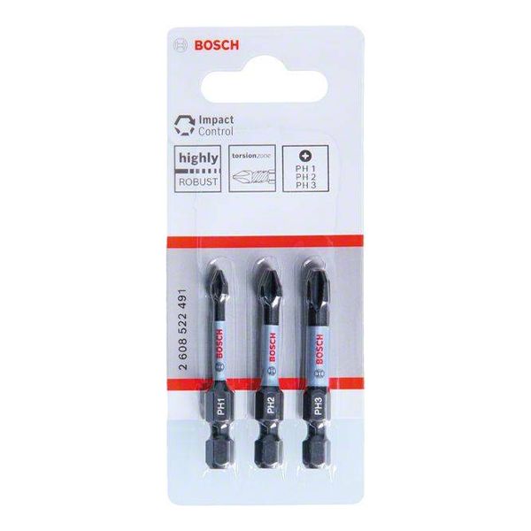Bộ 3 mũi vít philips dài 50mm Bosch 2608522491 - hình ảnh sản phẩm thực tế 1