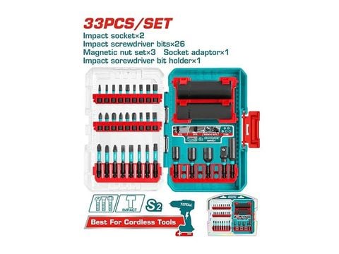 Bộ 33 đầu tuýp và mũi vít Total TACSDL63306 (Thép Cr-mo)