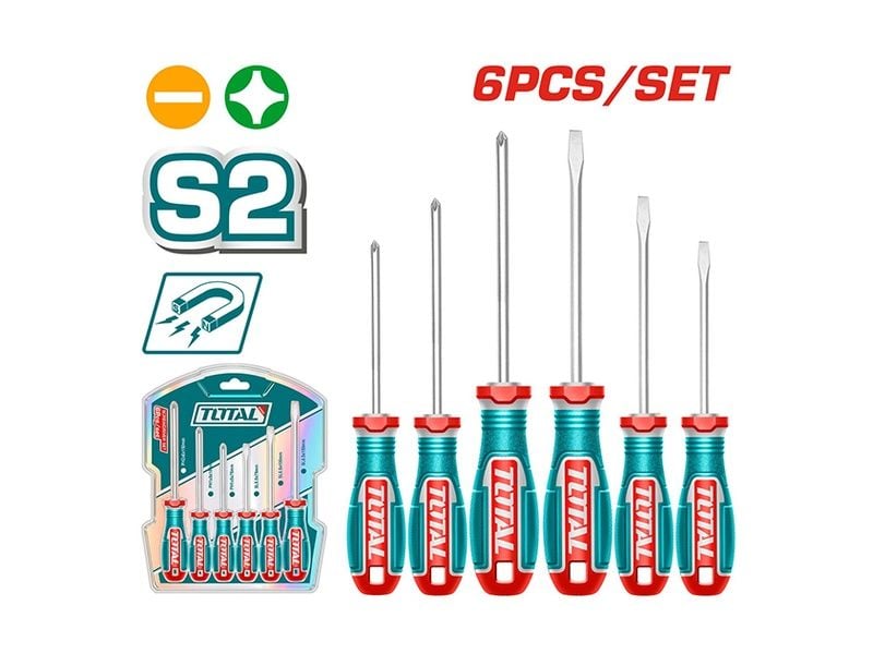 Bộ 6 Tua Vít Dẹp Và Bake Total TKSDS0626