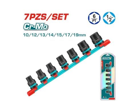 Bộ 7 đầu tuýp Impact DR 1/2 inch Total THKISD12073