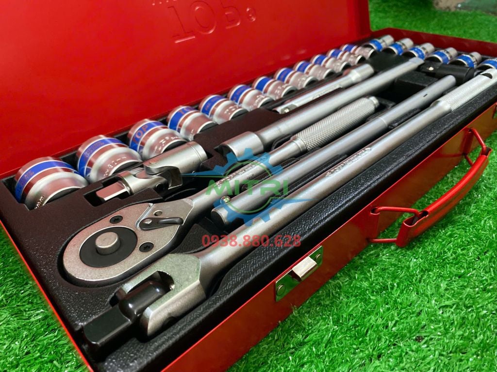 1/2" Bộ tuýp 24 cái hệ mét TOP KW-S424D-1 - hình ảnh sản phẩm thực tế 2
