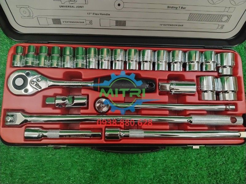 Bộ tuýp bông 1/2" 25 chi tiết Crossman 99-082 - hình ảnh sản phẩm thực tế 3