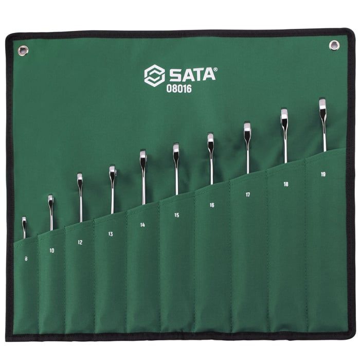 Bộ Cờ Lê Hai Đầu Miệng SATA 08010 10 Chi Tiết 5.5-32mm Chính Hãng - hình ảnh sản phẩm thực tế 1