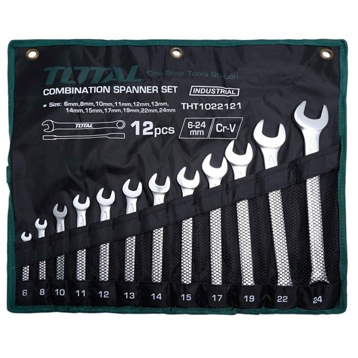 Bộ cờ lê vòng miệng 12 chi tiết Total THT1022121 6-24mm - hình ảnh sản phẩm thực tế 1