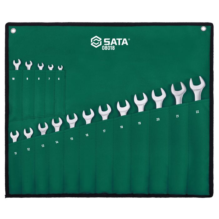 Bộ Cờ Lê Vòng Miệng SATA 08018 17 Chi Tiết 6-22mm Chính Hãng - hình ảnh sản phẩm thực tế 1
