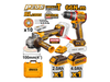 Ảnh thu nhỏ Bộ Combo Máy Mài Góc & Máy Khoan Búa Dùng Pin 20V INGCO CKLI2027310 1
