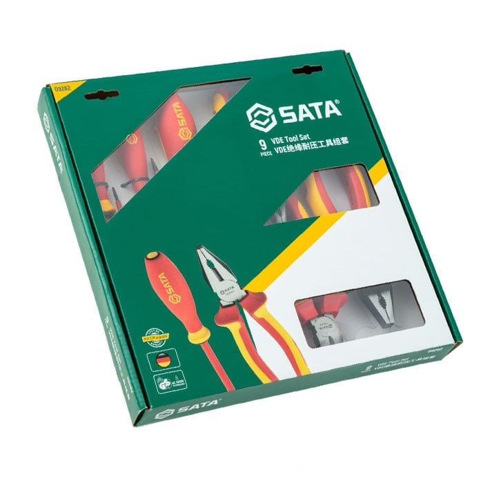 Bộ Công Cụ Cách Điện 9 Chi Tiết VDE 1000V SATA 09262 Chính Hãng - hình ảnh sản phẩm thực tế 1
