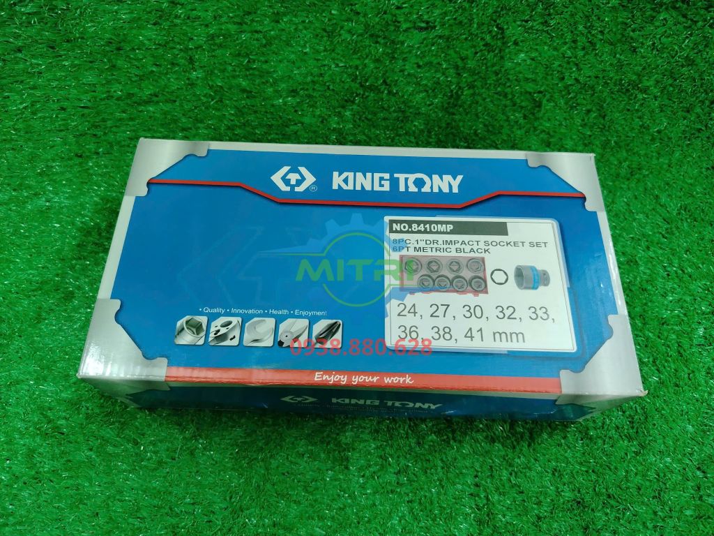 Bộ Tuýp Lục Giác Đen 1″ 24–41mm (8 Chi Tiết) Kingtony 8410MP - hình ảnh sản phẩm thực tế 2