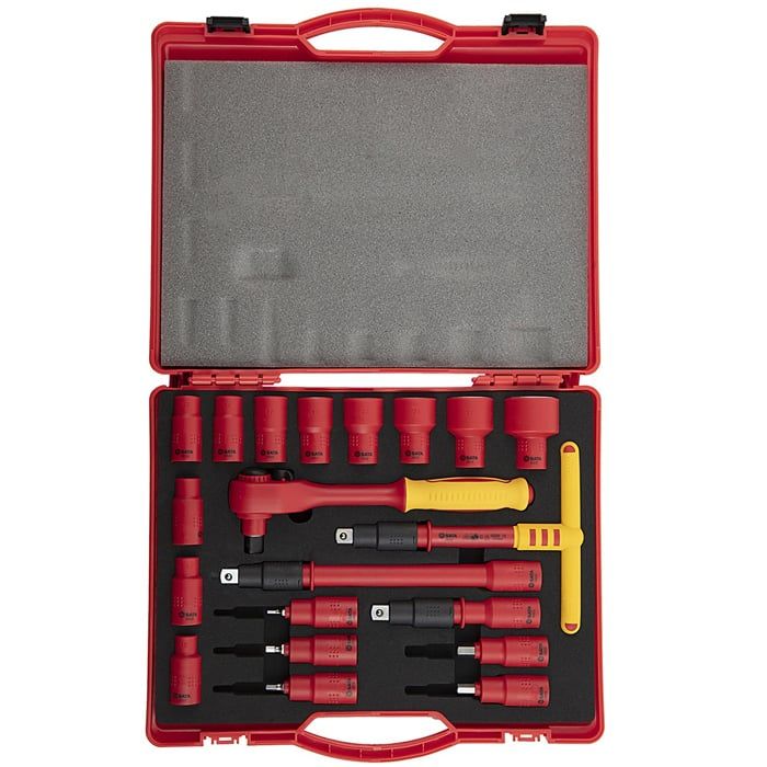 Bộ Đầu Tuýp Cách Điện 1000V 20 Chi Tiết SATA 09267 Chính Hãng - hình ảnh sản phẩm thực tế 1