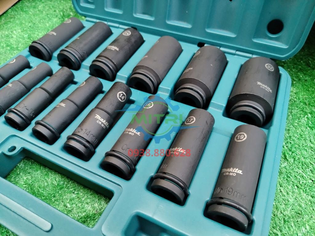 Bộ tuýp Impact Black dài cốt 14 chi tiết 1/2" Makita E-16586 - hình ảnh sản phẩm thực tế 3