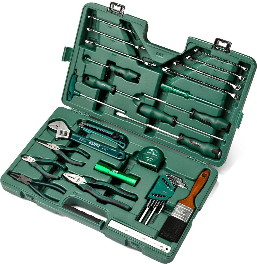 Bộ Đồ Nghề Cầm Tay 33 Chi Tiết SATA 09551 Chính Hãng - hình ảnh sản phẩm thực tế 1